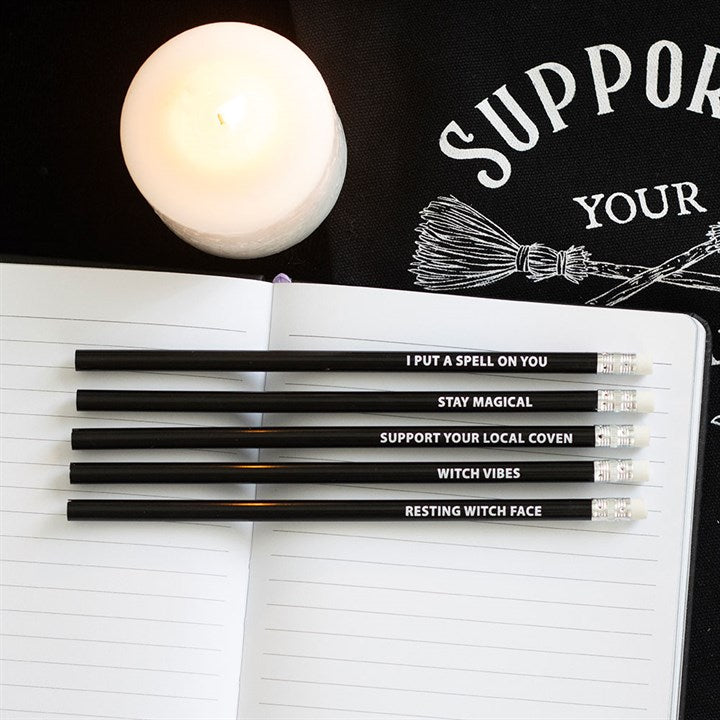 Pencils - The Coven Club - Set of 5 Witchy Pencils