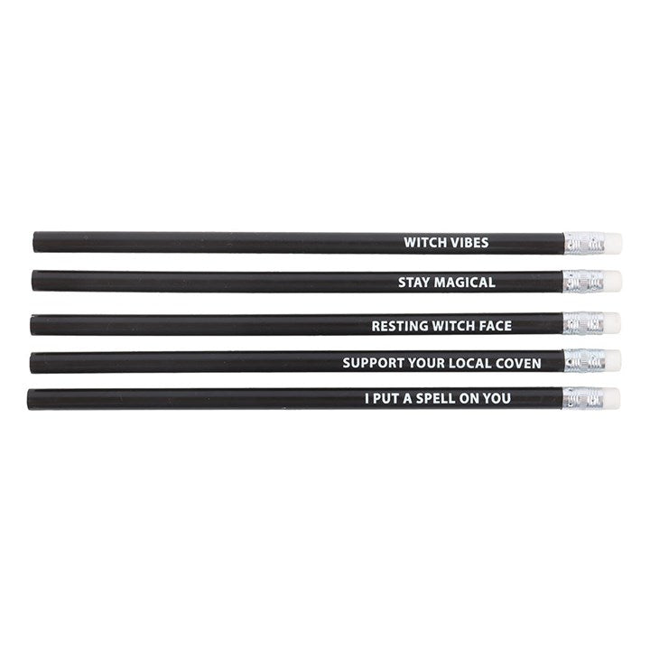 Pencils - The Coven Club - Set of 5 Witchy Pencils