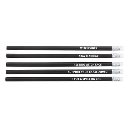 Pencils - The Coven Club - Set of 5 Witchy Pencils