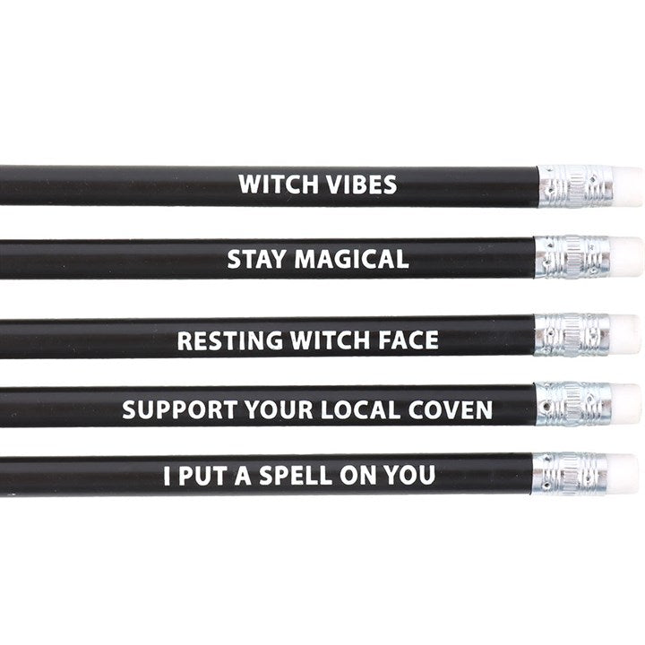 Pencils - The Coven Club - Set of 5 Witchy Pencils