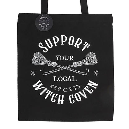 Tote Bag - "Support Your Local Witch Coven" - Polycotton