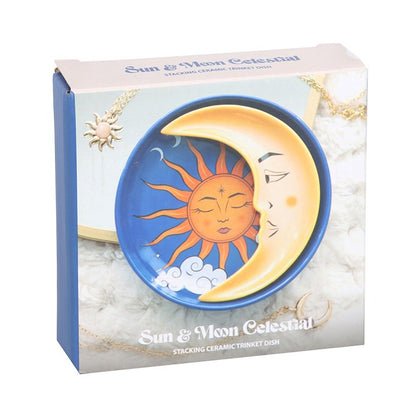 Trinket Dish - Sun &amp; Moon Celestial Stacking (2 Pcs)