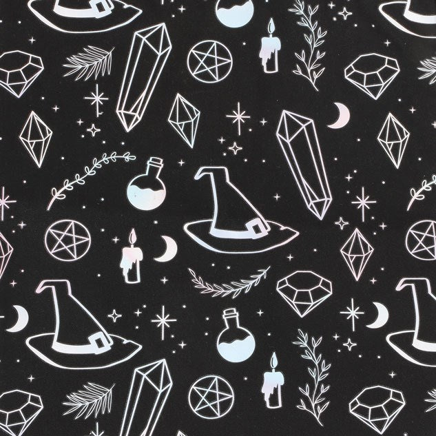 Tote Bag - Crystal Witch Print - Polycotton