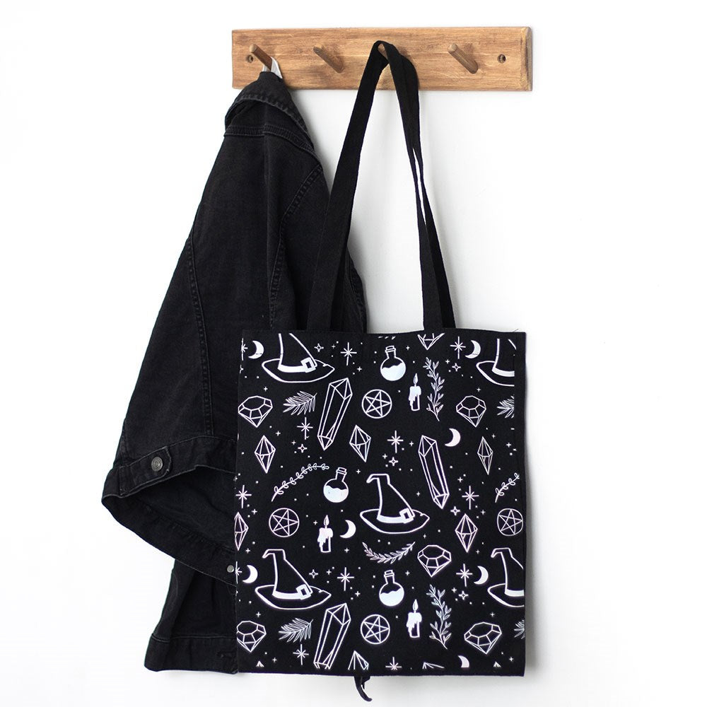 Tote Bag - Crystal Witch Print - Polycotton