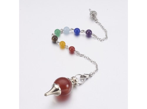 Pendulum Bracelet - Carnelian Chakra Ball