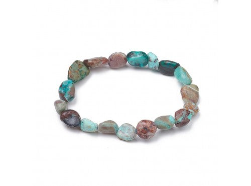 Chrysocolla Tumbled Stone Bracelet