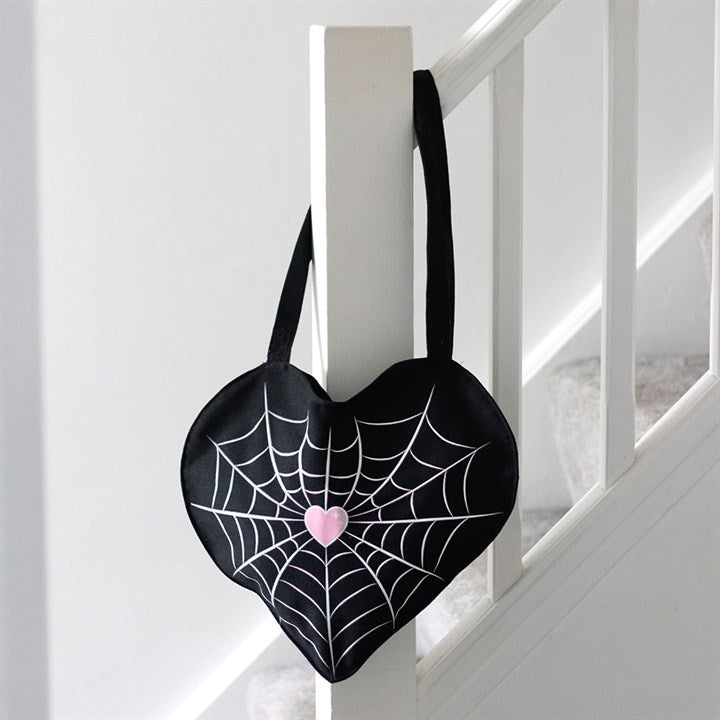 Tote Bag - Spiderweb Heart - Satin