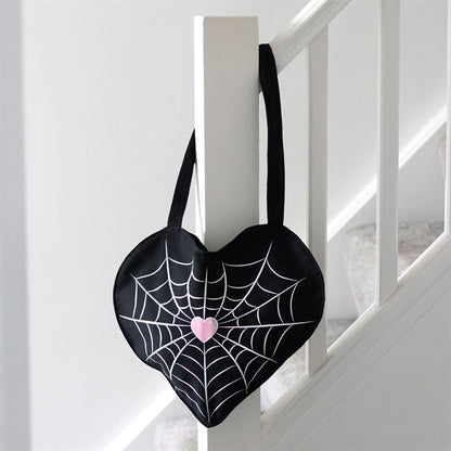Tote Bag - Spiderweb Heart - Satin