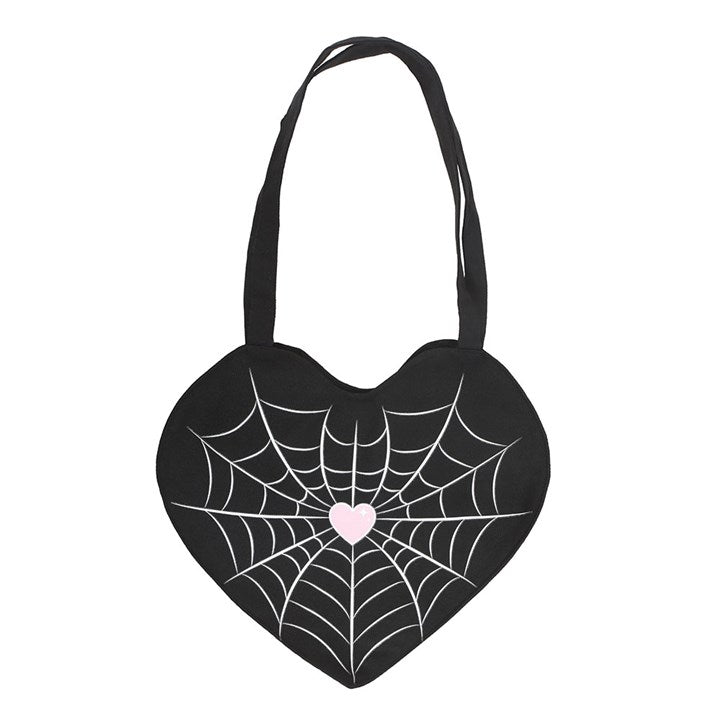 Tote Bag - Spiderweb Heart - Satin