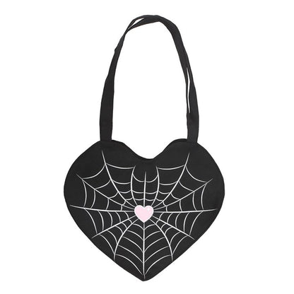 Tote Bag - Spiderweb Heart - Satin
