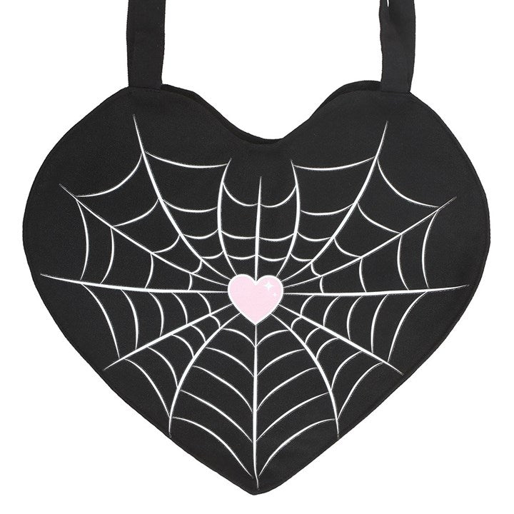Tote Bag - Spiderweb Heart - Satin