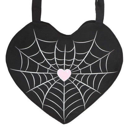 Tote Bag - Spiderweb Heart - Satin