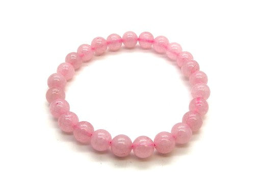 Bracelet - Rose Quartz 8mm Ball (55mm) with Message Card