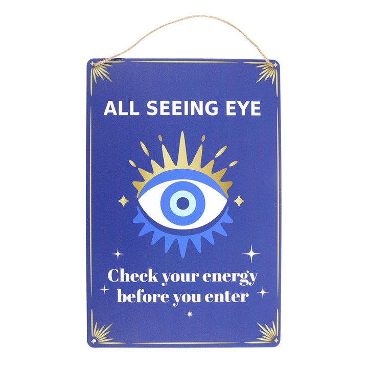 Metal Hanging Sign 30cm All Seeing Eye