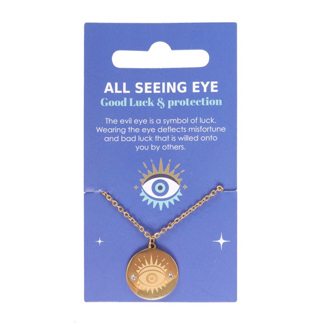 Necklace - All Seeing Eye Gold Toned