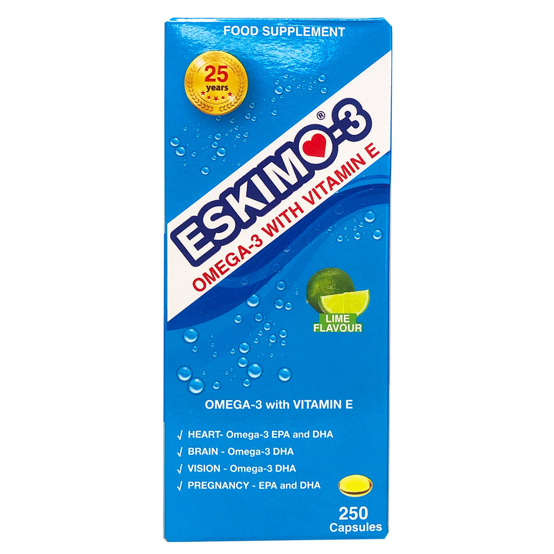 Eskimo Omega 3 with Vitamin E (250 Capsules)