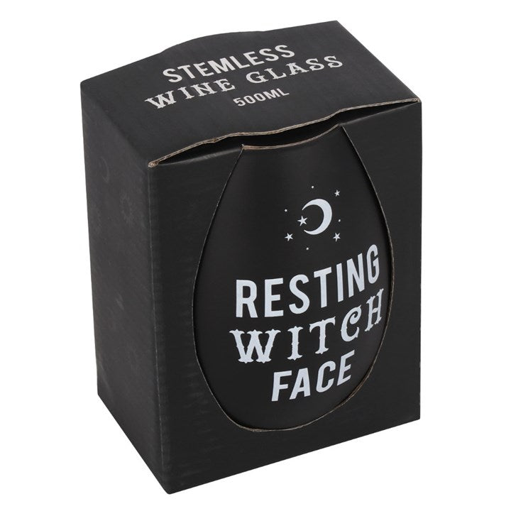 Stemless Wine Glass - &quot;Resting Witch Face&quot;