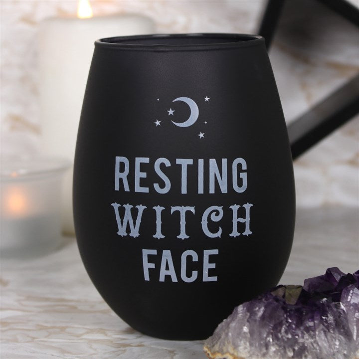 Stemless Wine Glass - "Resting Witch Face"