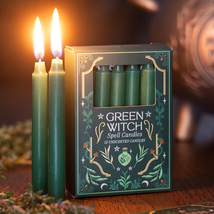 Magic Spell Candles - Green Witch (12)