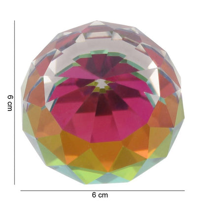 6cm Faceted Rainbow Crystal
