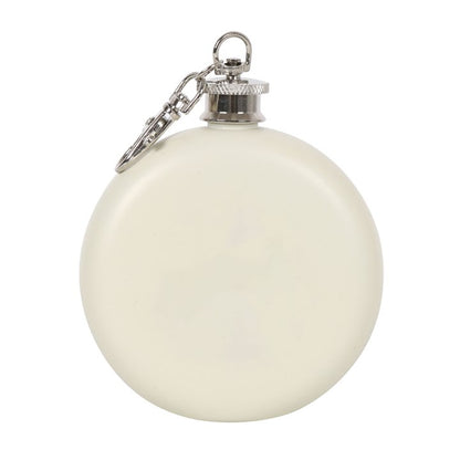 Hip Flask "Happy Camper" with Keyring