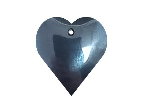 Pendant - Hematite Non-Metallic High Quality Heart 2 cm