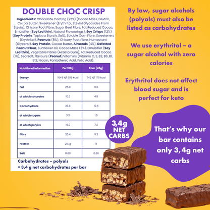Adonis Double Choc Crisp KETO Protein Bar 45g