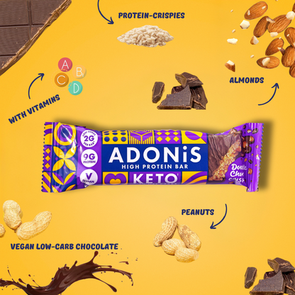 Adonis Double Choc Crisp KETO Protein Bar 45g