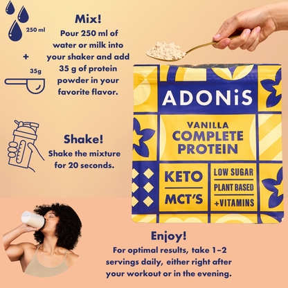 Adonis Complete Protein Keto Shake (Vanilla) 350g