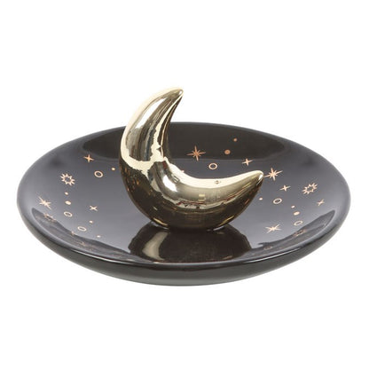 Incense Stick Holder - Gold Crescent Moon