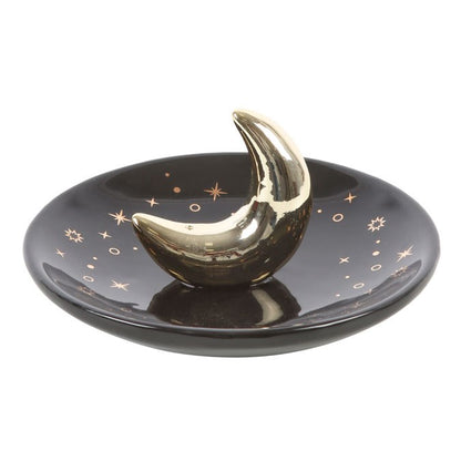 Incense Stick Holder - Gold Crescent Moon