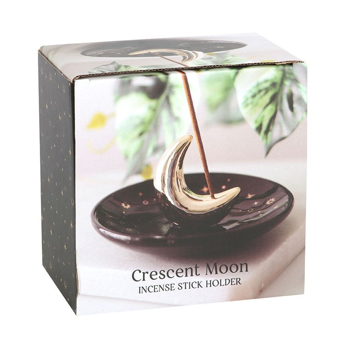 Incense Stick Holder - Gold Crescent Moon