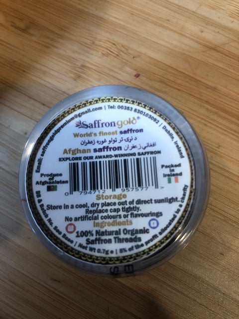 Saffron Gold Organic 100% Natural Saffron Threads 0.7g