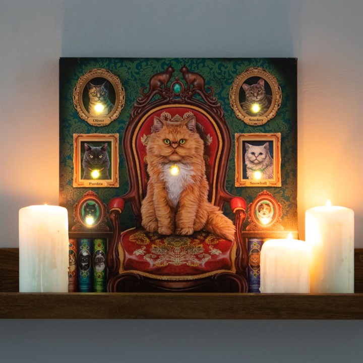 Canvas Plaque by Lisa Parker - Mad About Cats - Light Up
