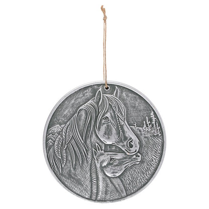 Silver Terracotta &quot;Apache&quot; Plaque by Lisa Parker