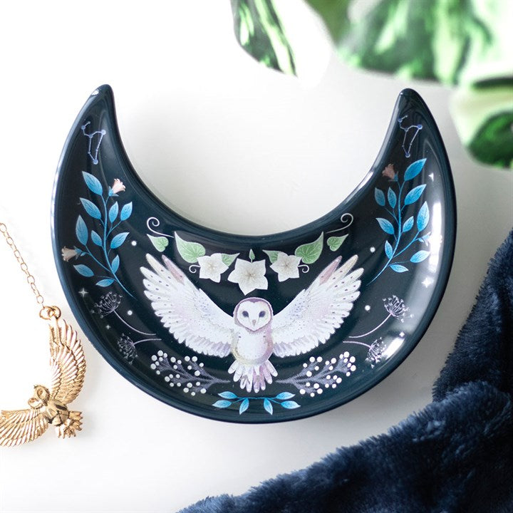 Trinket Dish - Crescent Moon Owl