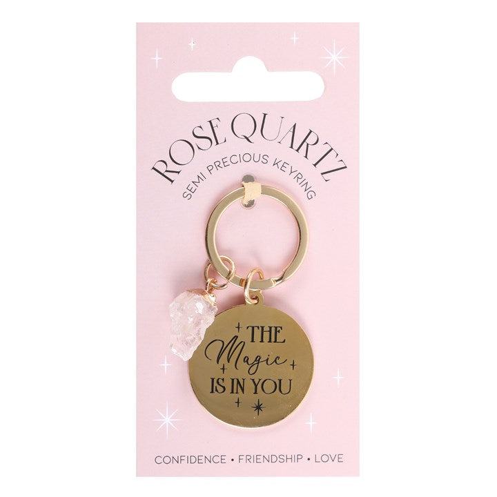 Crystal Keyring Rose Quartz - "The Magic Is In You"