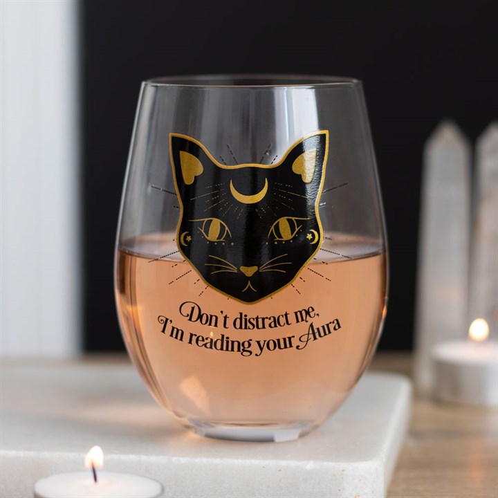 Stemless Wine Glass - &quot;Reading Your Aura&quot;