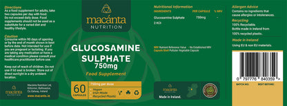 Macanta Glucosamine Sulphate 750mg (60 Capsules) - Supplier Discontinued