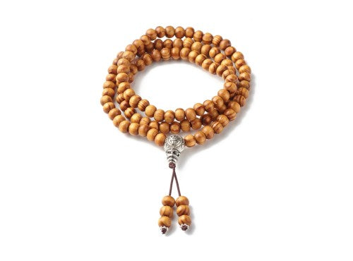 Meditation Prayer Beads (6mm) Ball Handcrafted (Burlywood) 35cm