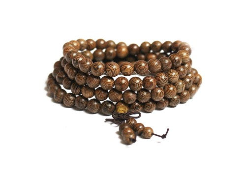 Meditation Prayer 108 Beads (8mm) Ball Handcrafted (Wood) 90cm