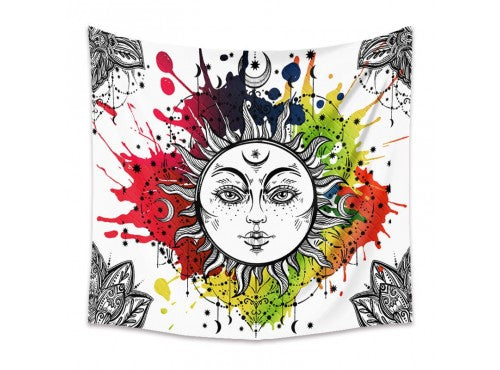 Mandala Tapestry Bohemian Sun Aura