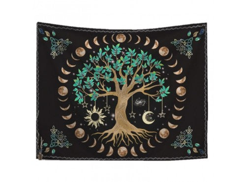 Tree of Life Moon Phase Tapestry