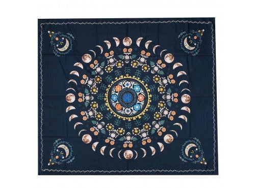 Tree of Life Moon Phase Flower Tapestry