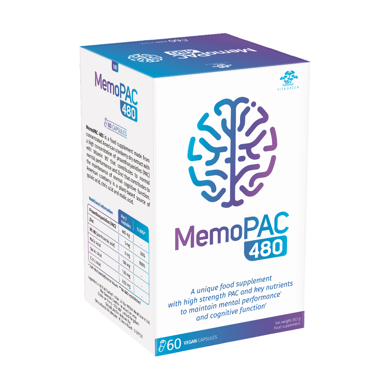 MemoPAC 480 (60 Caps)