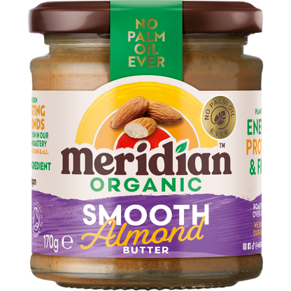 Meridian Organic Almond Butter Smooth (No Salt) 170g
