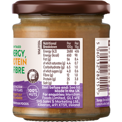 Meridian Organic Almond Butter Smooth (No Salt) 170g