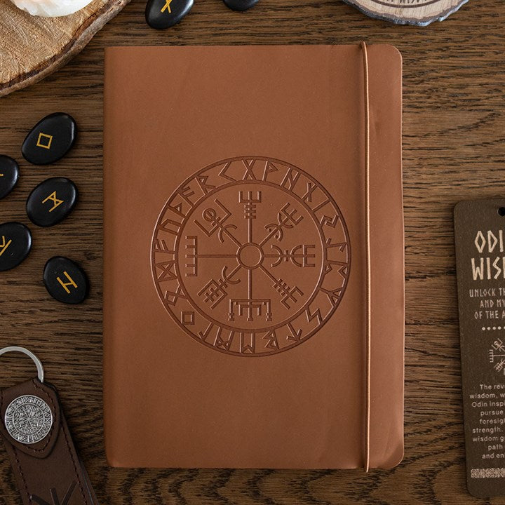 A5 Faux Leather Journal - Viking Compass - w/Pen