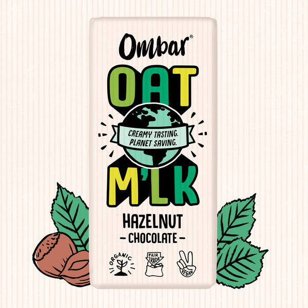 Ombar Organic Oat Milk Hazelnut Chocolate Bar 70g