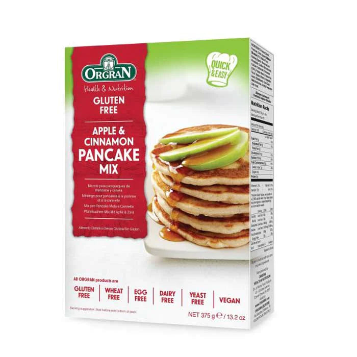 Orgran Apple &amp; Cinnamon Pancake Mix 375g